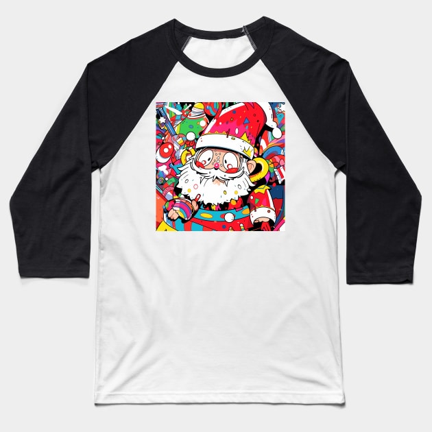 Christmas and Santa Claus 30 Baseball T-Shirt by saveasART